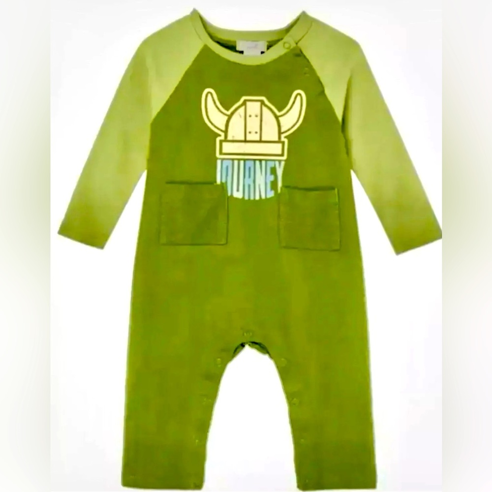 Peek Baby Boys Green Long Sleeve Longall One-Piece Sizes 6-12M 18-24M